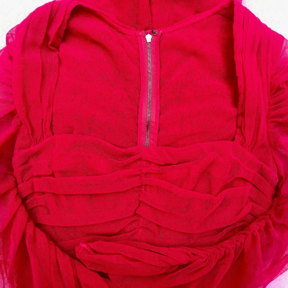 Auc New Runway D&G Bustier Ruched Chiffon Dress - Picture 12 of 14